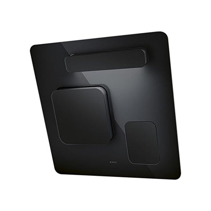 Elica PRF0020288 FEEL – Cappa a parete aspirante 80 cm, 700 m³-h, Classe A, 65 dB, Controllo elettronico, 3 velocita', Filtro antigrasso in alluminio, Illuminazione LED, Nero