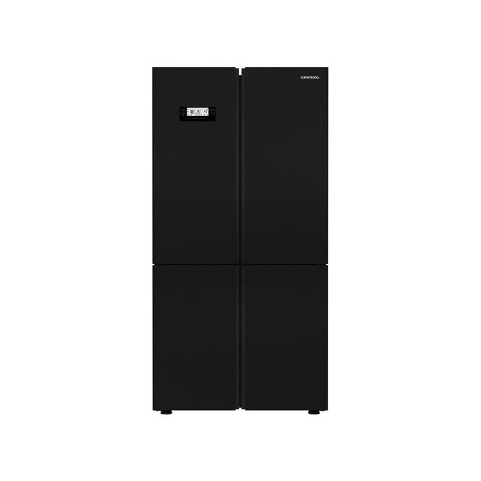 Grundig GQN21235GBN - Frigorifero 4 Porte 572 L, 182 cm, Classe F, 39 dB, Total No Frost, FullFresh+, IonFresh, Vetro Nero