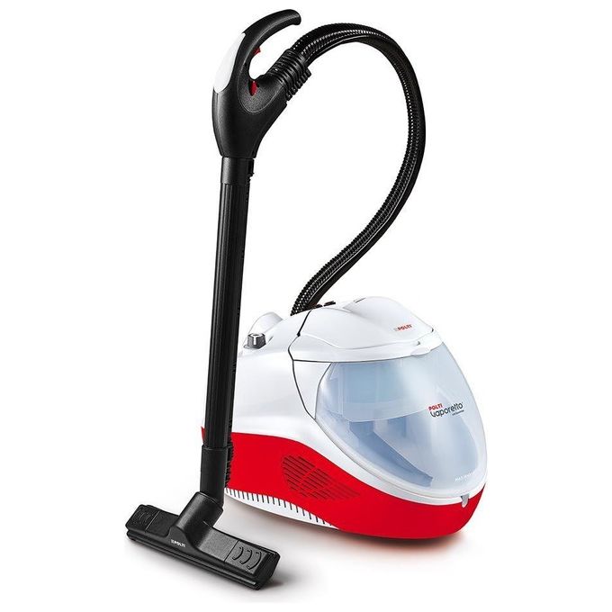 Polti PVEU0083 Vaporetto Lecoaspira FAV50 Pulitore a Vapore con Aspirapolvere con Filtro ad Acqua Capacita' 1,8 Litri Potenza 2450 W Filtro HEPA 13 Bianco-Rosso