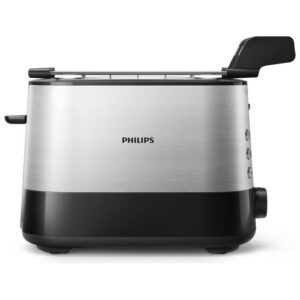 Philips HD2639 Viva Collection Tostapane con Lati in Metallo e Pinza per Sandwich 730W