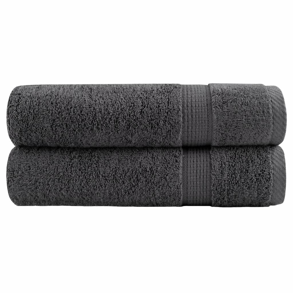 Asciugamani Premium SOLUND 2 pz Antracite 50x100 cm 600gsm