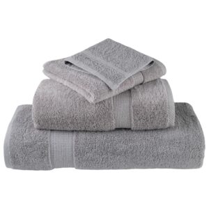 Asciugamani Ospiti SOLUND 2 pz Grigi 30x50 cm 600gsm