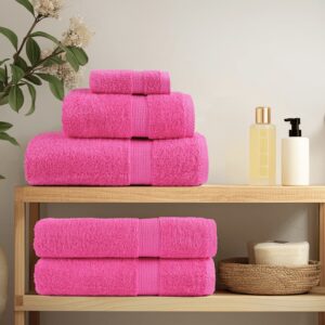 Asciugamani da Doccia SOLUND 2 pz Rosa 70x140 cm 600g/m²