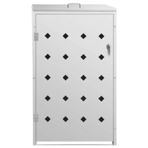 Copribidone per Spazzatura Singolo 240 L in Acciaio Inox