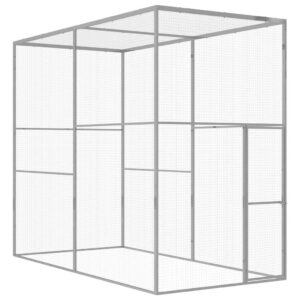 Gabbia per Gatti 3x1,5x2,5 m in Acciaio Zincato