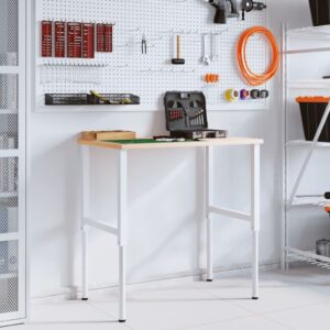 Telai per Banco da Lavoro 2 pz in Metallo 55x(69-95,5) cm Grigi