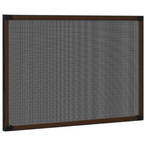 Zanzariera Allungabile per Finestre Marrone (100-193)x75 cm