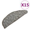 Tappetini per Scale 15 pz Antracite 56x17x3 cm