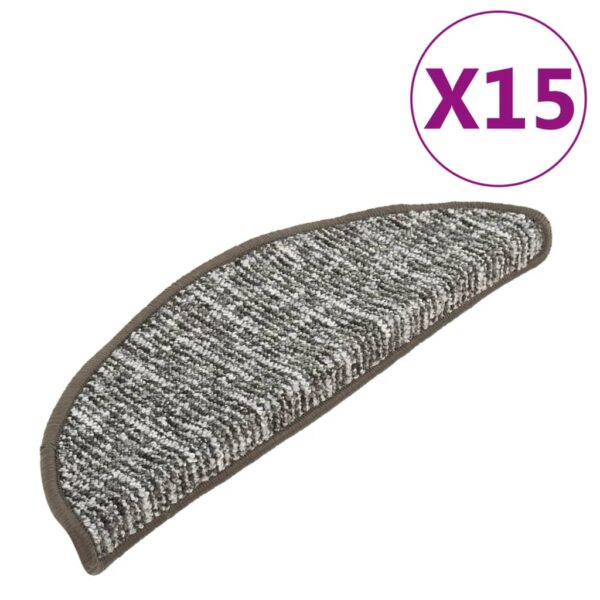 Tappetini per Scale 15 pz Antracite 56x17x3 cm
