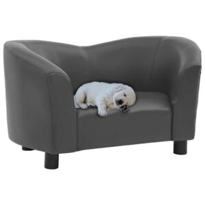 Divano per Cani Grigio 67x41x39 cm in Similpelle