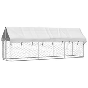 Gabbia per Cani da Esterno con Tetto 400x100x150 cm