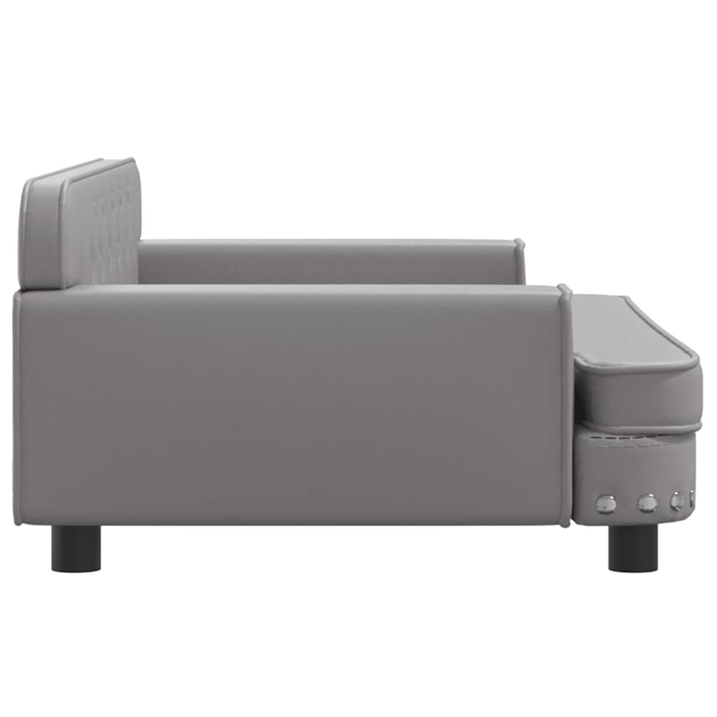 Lettino per Cani Grigio 90x53x30 cm in Similpelle