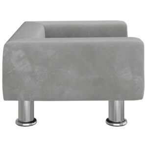 Lettino per Cani Grigio Chiaro 50x40x26,5 cm in Velluto
