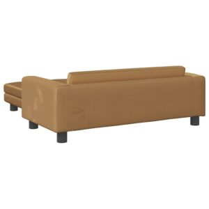 Lettino per Cani con Estensione Marrone 100x50x30 cm in Velluto