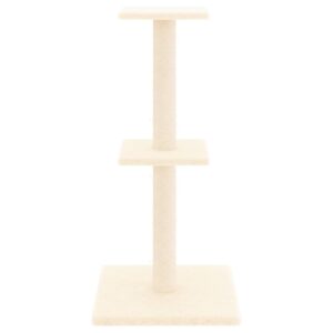 Albero per Gatti con Tiragraffi in Sisal Crema 73 cm