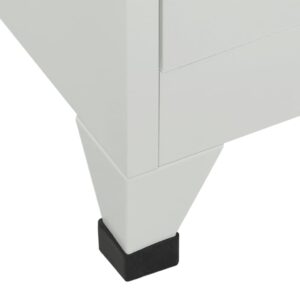 Armadietto a Chiave con 6 Scomparti in Acciaio 90x45x180 cm