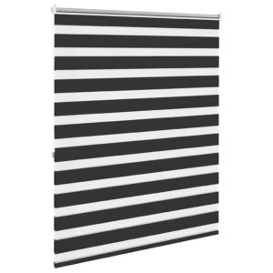 Tenda a rullo oscurante zebra 120x175 cm nera