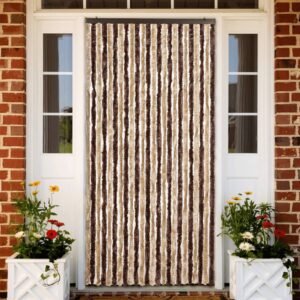 Zanzariera Beige e Marrone Chiaro 100x220 cm Ciniglia