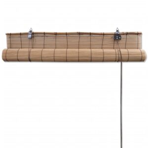 Tende a Rullo in Bambù Marrone 120x160 cm