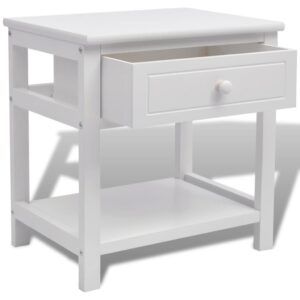 Comodino in Legno Bianco
