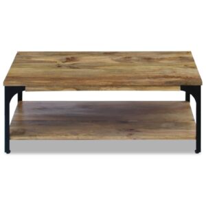 Tavolino da Salotto in Legno di Mango 100x60x38 cm