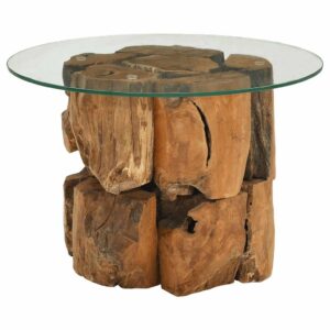 Tavolino da Salotto in Legname Massello di Teak 60 cm