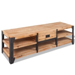 Supporto TV in Legno Massello di Acacia 140x40x45 cm
