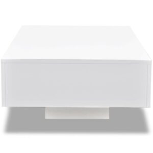Tavolino da Salotto Bianco Lucido