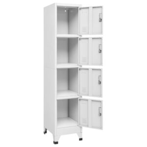 Armadietto a Chiave a 4 Scomparti 38x45x180 cm