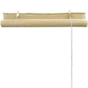 Tenda Avvolgibile in Bambù 150x160 cm Naturale