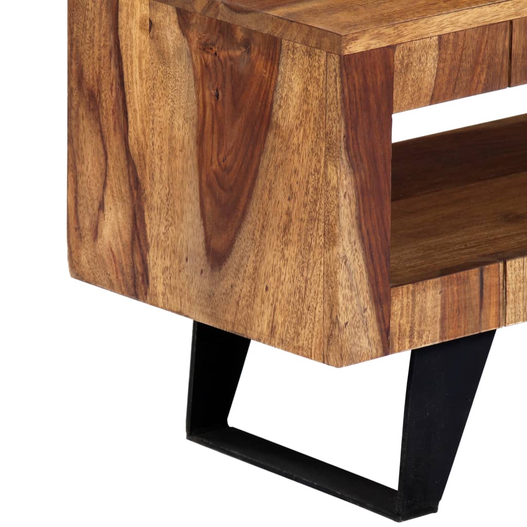 Mobile Porta TV 140x30x40cm in Legno Massello di Acacia