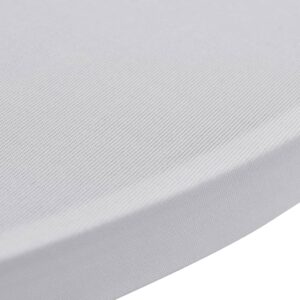 Coperture Verticali per Tavolo 4 pz Ø80 cm Bianco Elastico