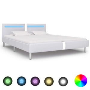 Giroletto con LED senza Materasso Bianco 180x200 cm