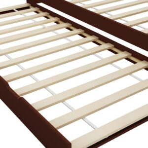 Dormeuse Estraibile senza Materasso Marrone Scuro 90x200 cm