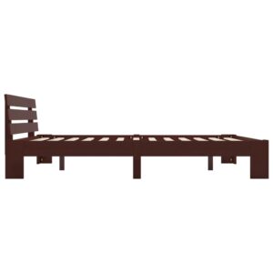 Giroletto senza Materasso Marrone Scuro 140x200 cm in Pino