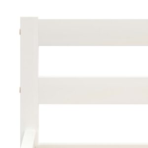 Giroletto senza Materasso Bianco 160x200 cm in Legno di Pino