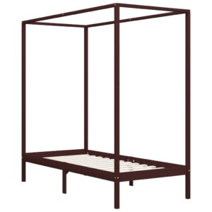 Giroletto Baldacchino senza Materasso Marrone Pino 100x200cm
