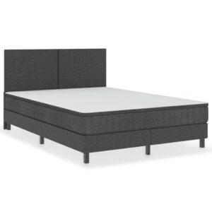 Letto a Molle Grigio in Tessuto 140x200 cm