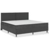 Letto a Molle Grigio in Tessuto 200x200 cm