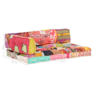 Cuscino per Divani Pallet Multicolore in Tessuto Patchwork