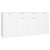 Credenza Bianca 160x36x75 cm in Legno Multistrato