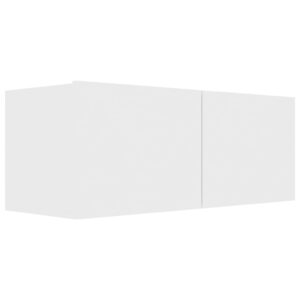 Set Mobili Porta TV 4 pz Bianco in Legno Multistrato
