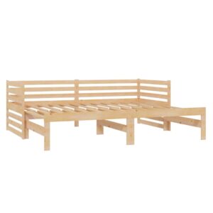 Dormeuse Estraibile 2x(90x200) cm in Legno Massello di Pino