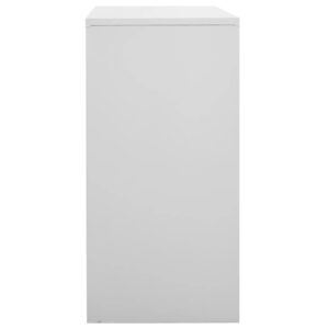 Armadietti con Chiave 2 pz Grigio Chiaro 90x45x92,5 cm Acciaio
