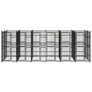 Gabbia per Cani da Esterno in Acciaio 11,06 m²
