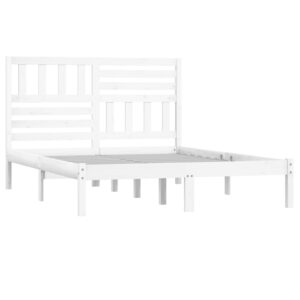 Giroletto Bianco in Legno Massello di Pino 140x200 cm