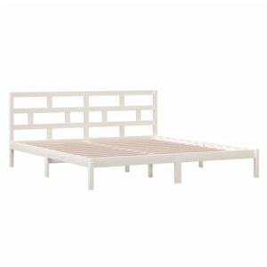 Giroletto Bianco in Legno Massello di Pino 140x190 cm