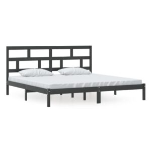 Giroletto Nero in Legno Massello di Pino 200x200 cm