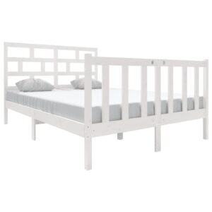 Giroletto Bianco in Legno Massello di Pino 140x190 cm