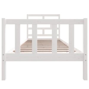 Giroletto Bianco in Legno Massello di Pino 90x200 cm